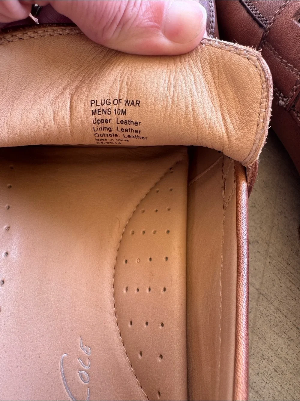 Kenneth Cole “Plug Of War”  Brown Leather Penny Loafers